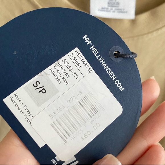 NWT HELLY HANSEN Yellow Heritage Red Lime Unisex T-shirt - Picture 4 of 9